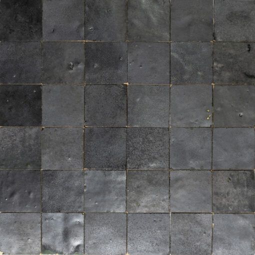 Zellige 52 Black Silver 5x5 cm