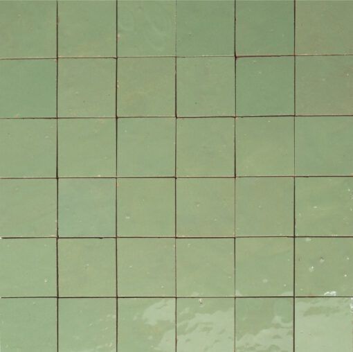 Zellige 61 Vert tendre 5x5 cm